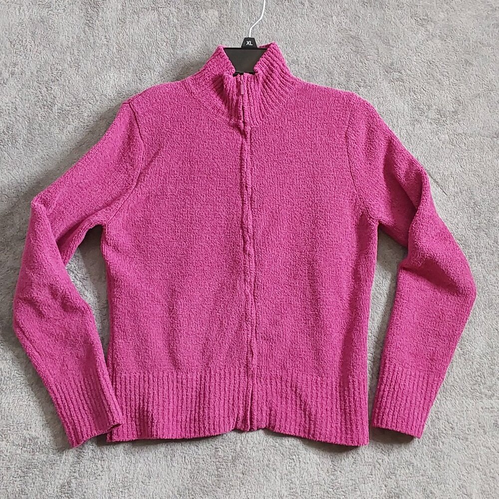 Vintage Covington Girls Full Zip Magenta Sweater Girls Size Medium